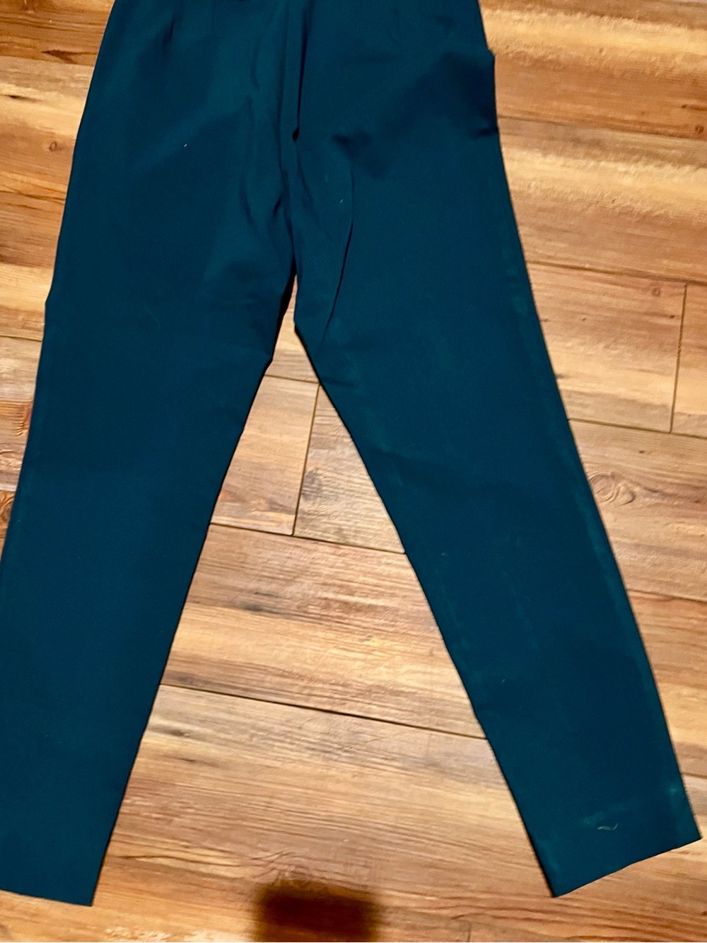 Time and Tru Teal ponte Pant. Sz14 petite. Waist 13.5, inseam 25.5. Side zip. - Picture 3 of 4